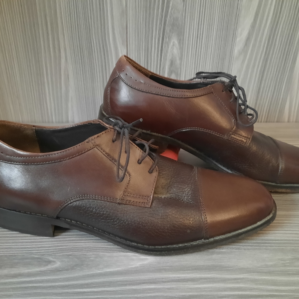 Johnston & Murphy Brown Leather Oxford Shoes